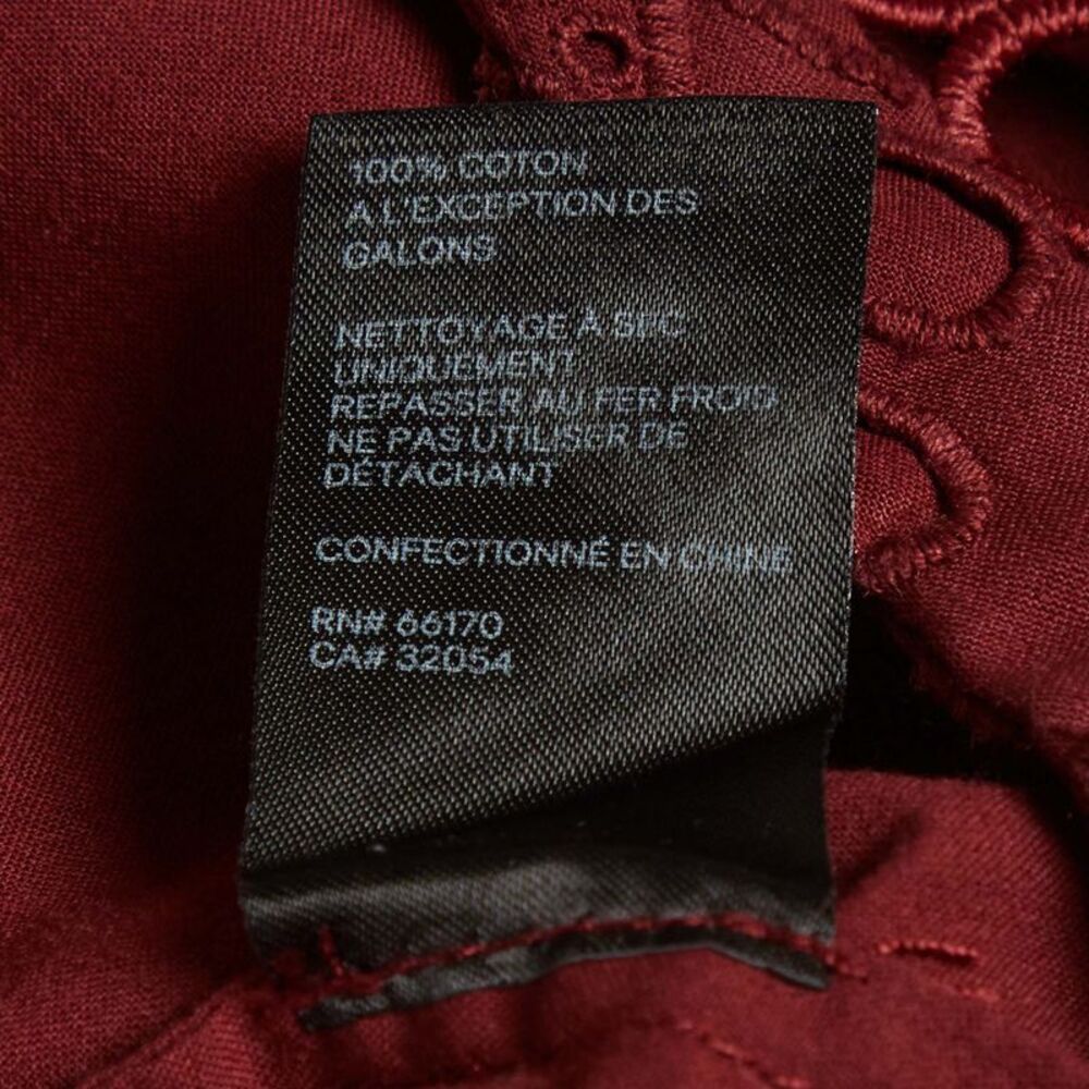 Zimmermann Burgundy Broderie Anglaise Shorts M - Picture 6 of 7